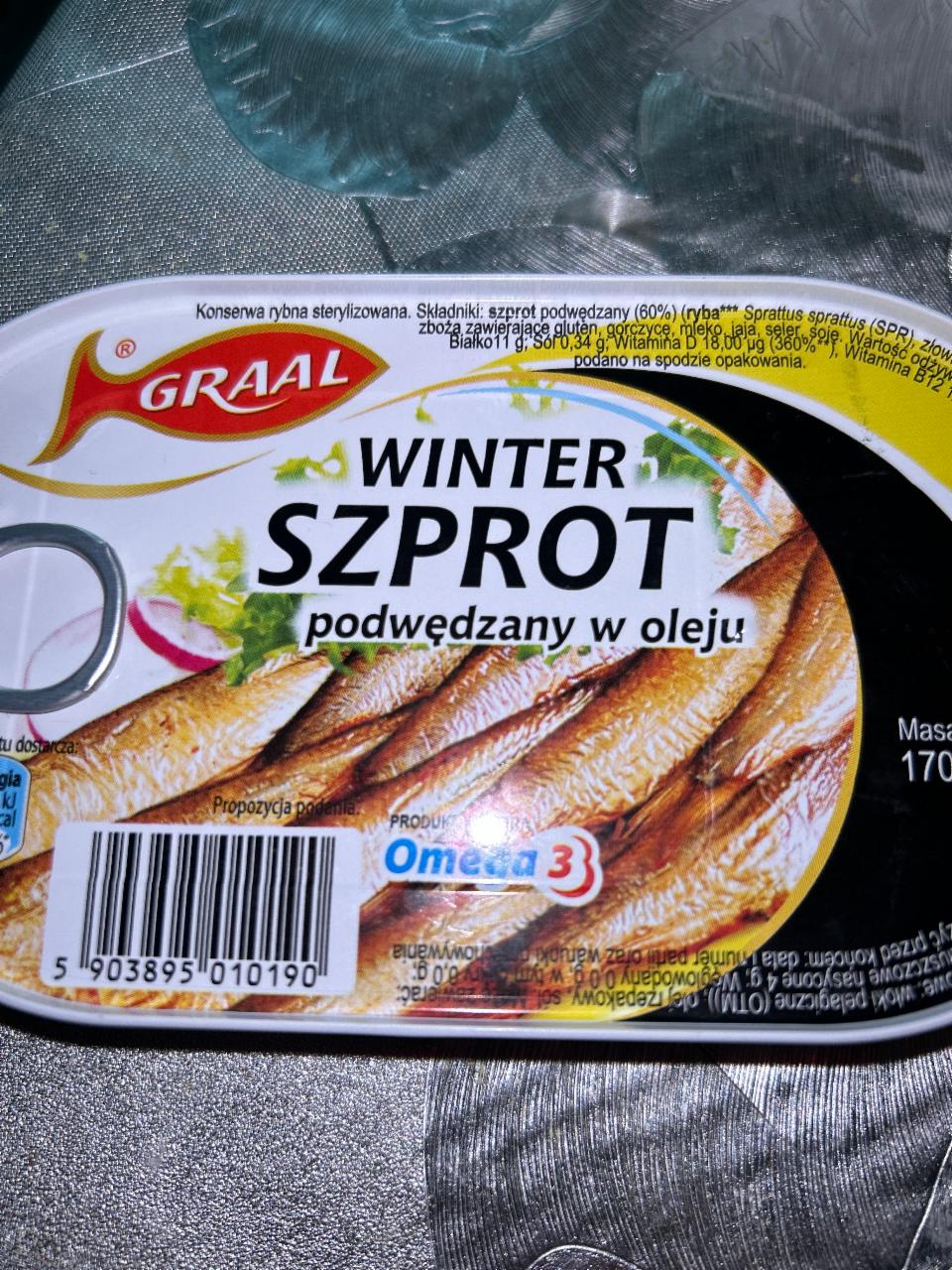 Zdjęcia - Graal Winter Szprot podwędzany w oleju 170 g
