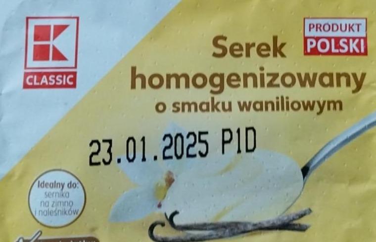 Zdjęcia - Serek homogenizowany o smaku waniliowym K-Classic