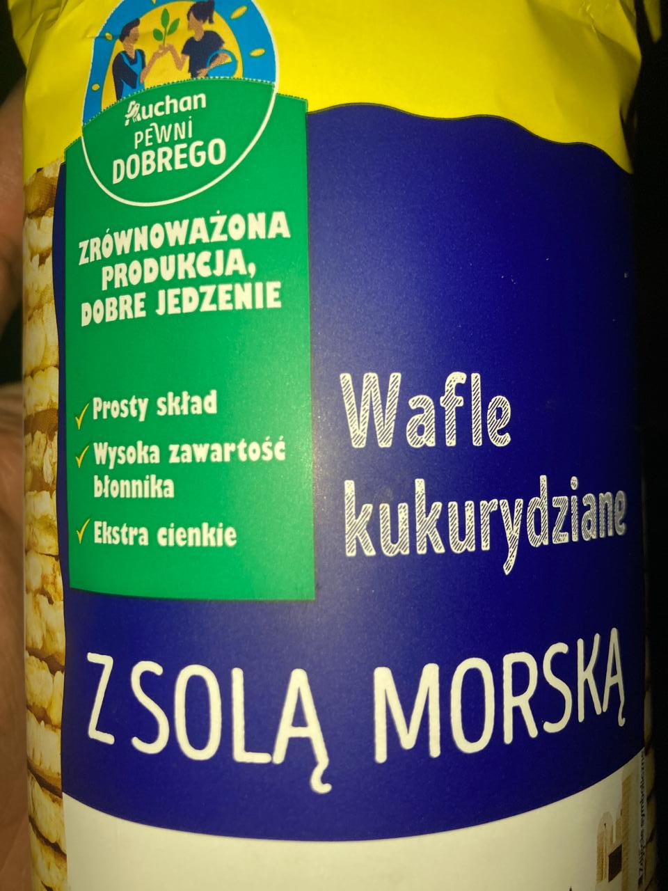 Zdjęcia - Wafle kukurydziane z solą morską Auchan