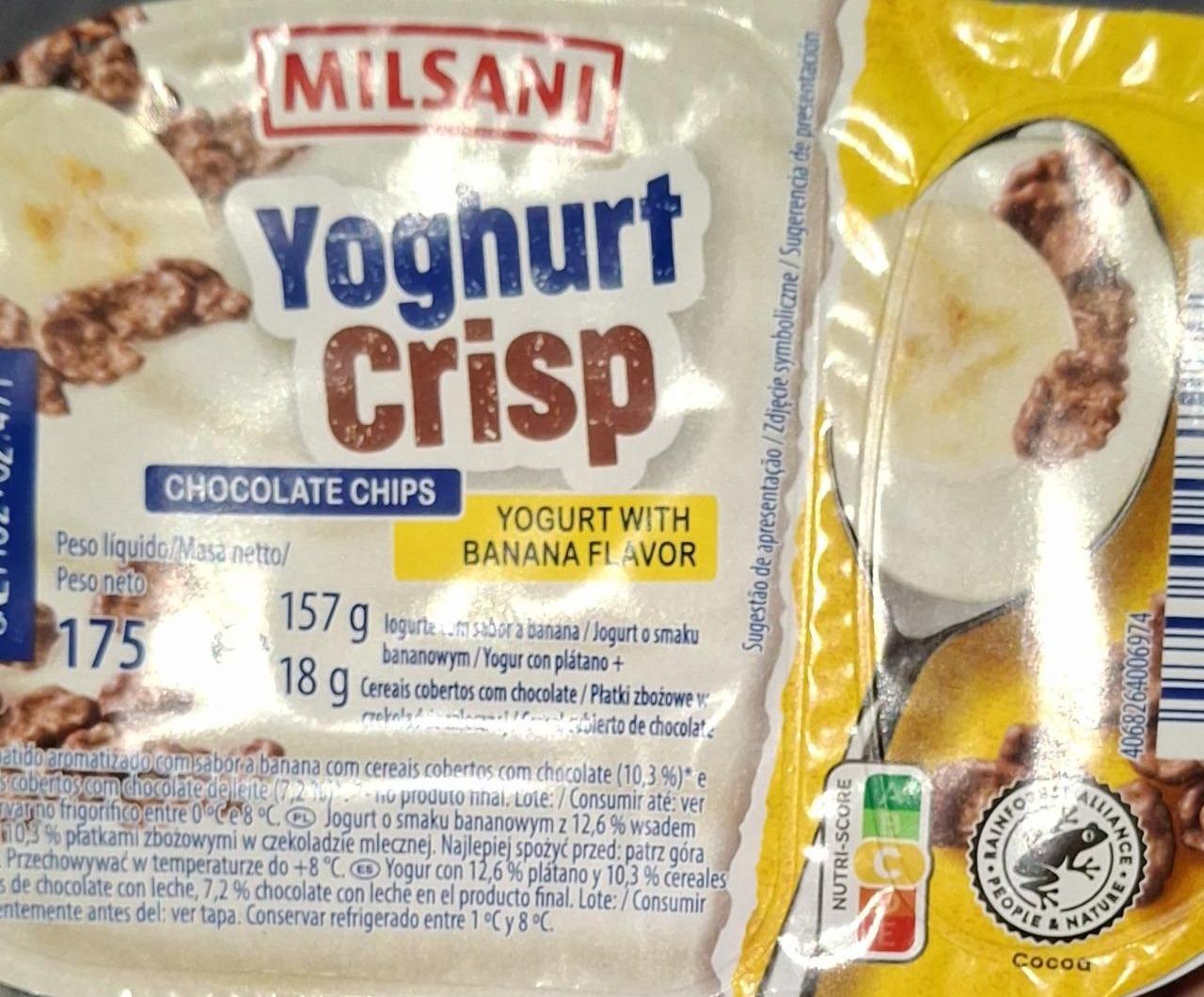 Zdjęcia - Yoghurt crisp chocolate chips youghurt with banana flavour Milsani