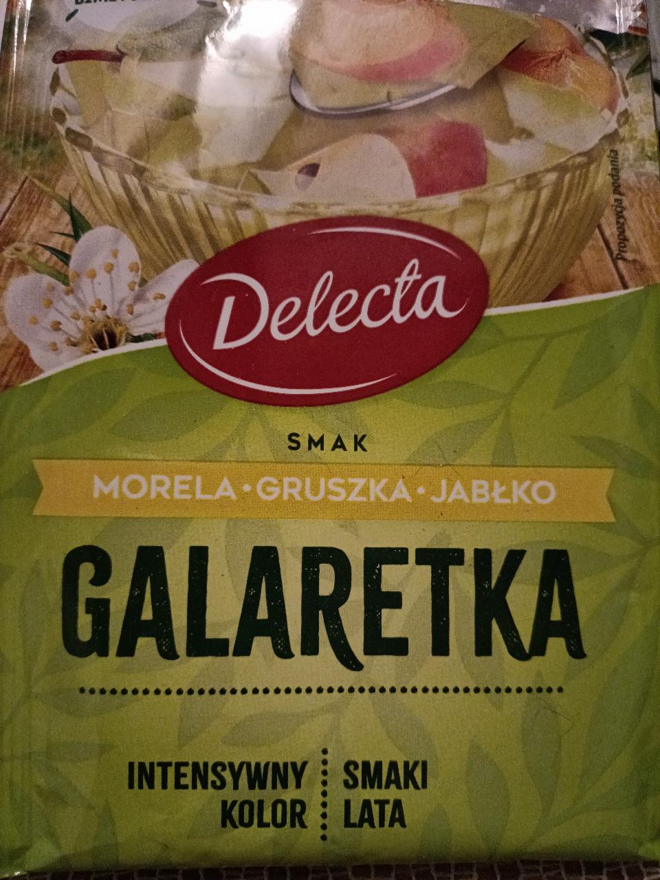 Zdjęcia - Delecta Galaretka smak morela gruszka jabłko 50 g
