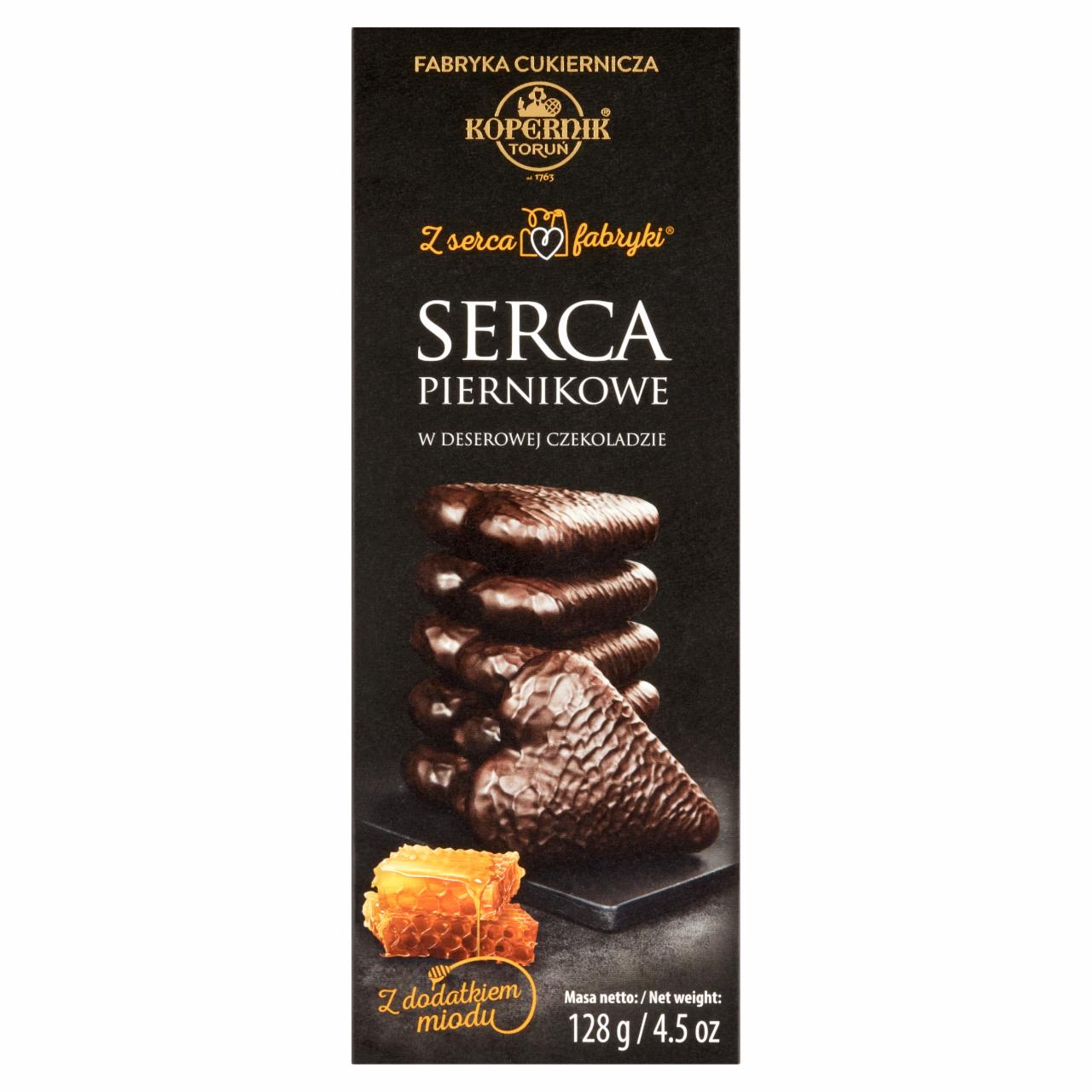 Zdjęcia - Kopernik Z serca fabryki Serca piernikowe w deserowej czekoladzie z dodatkiem miodu 128 g