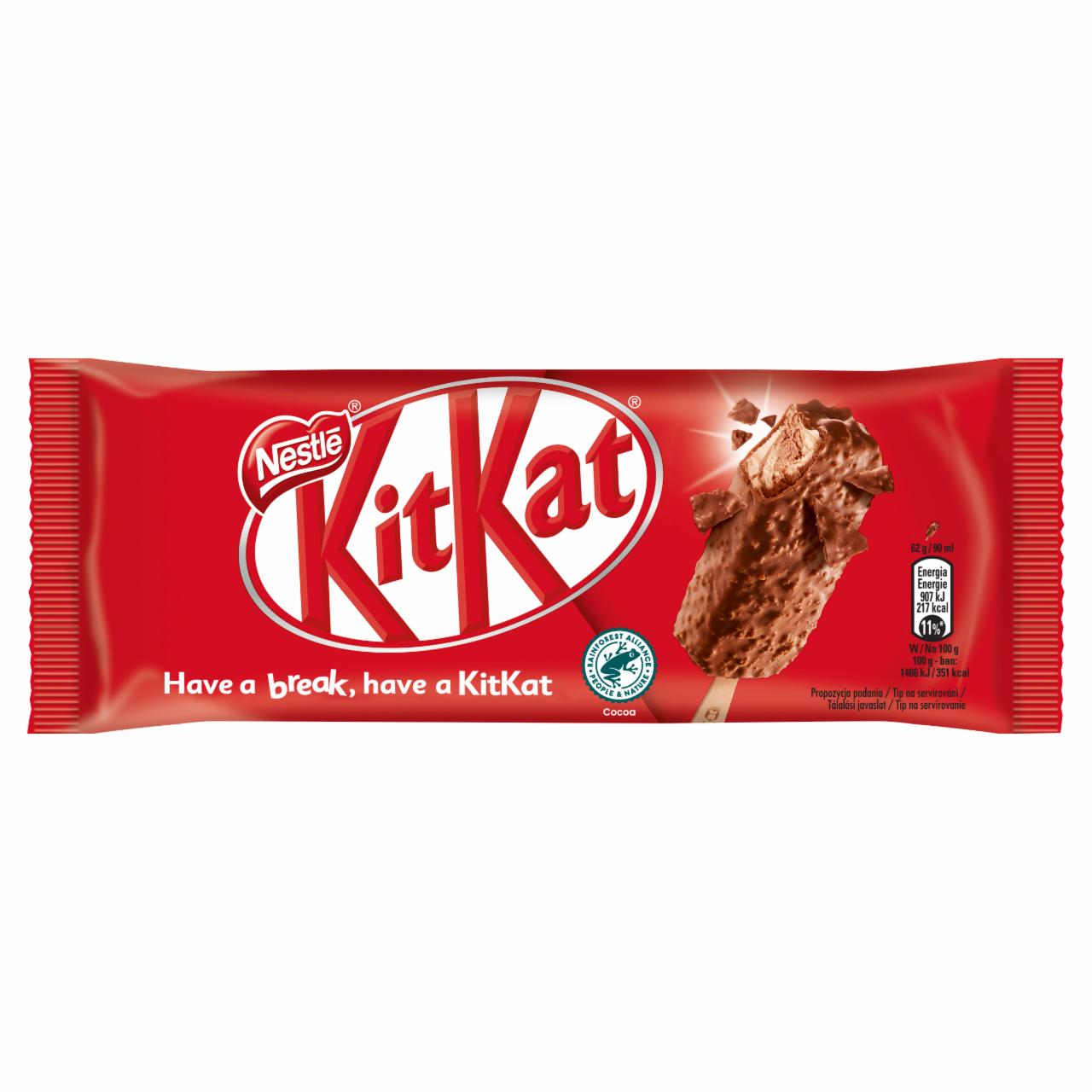 Zdjęcia - KitKat Lody o smaku waflowym i lody kakaowe w czekoladzie z kawałkami wafli 90 ml