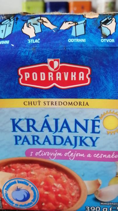 Zdjęcia - Podravka Pomidory krojone z oliwą i czosnkiem 390 g