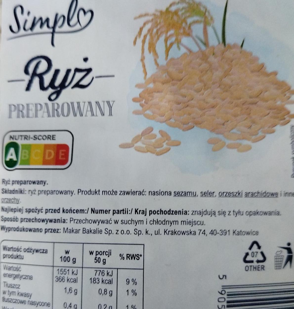 Zdjęcia - Ryż preparowany Simply