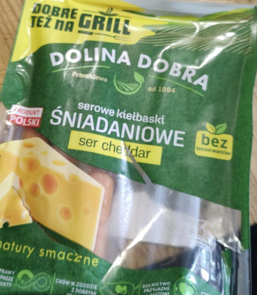 Zdjęcia - Dolina Dobra Serowe kiełbaski śniadaniowe ser cheddar 200 g