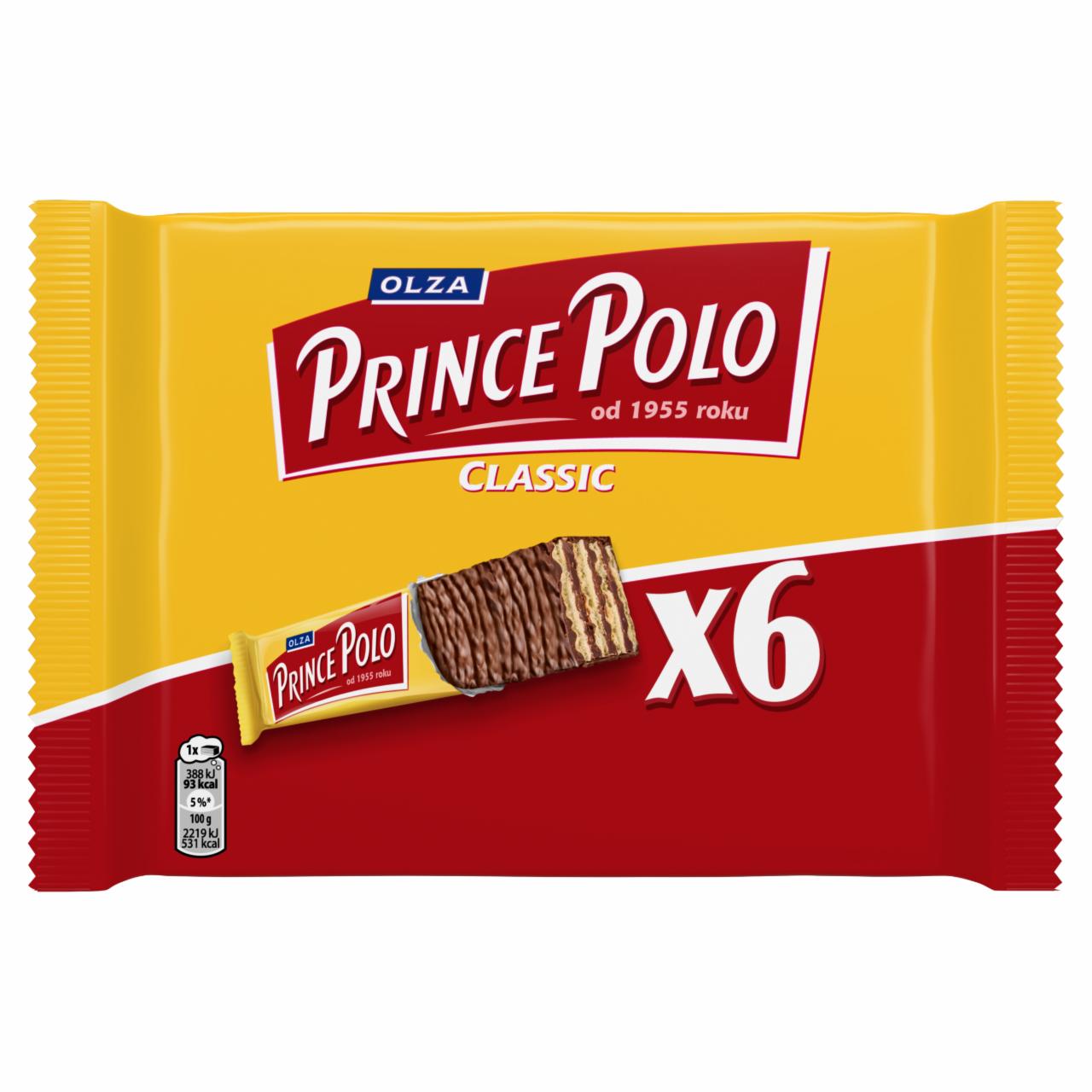 Zdjęcia - Prince Polo Classic Kruchy wafelek z kremem kakaowym oblany czekoladą 105 g (6 x 17,5 g)