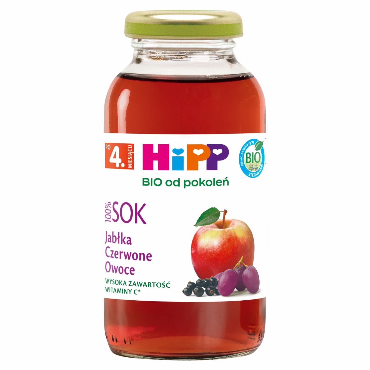 Zdjęcia - HiPP BIO Sok 100 % jabłka-czerwone owoce po 4. miesiącu 0,2 l