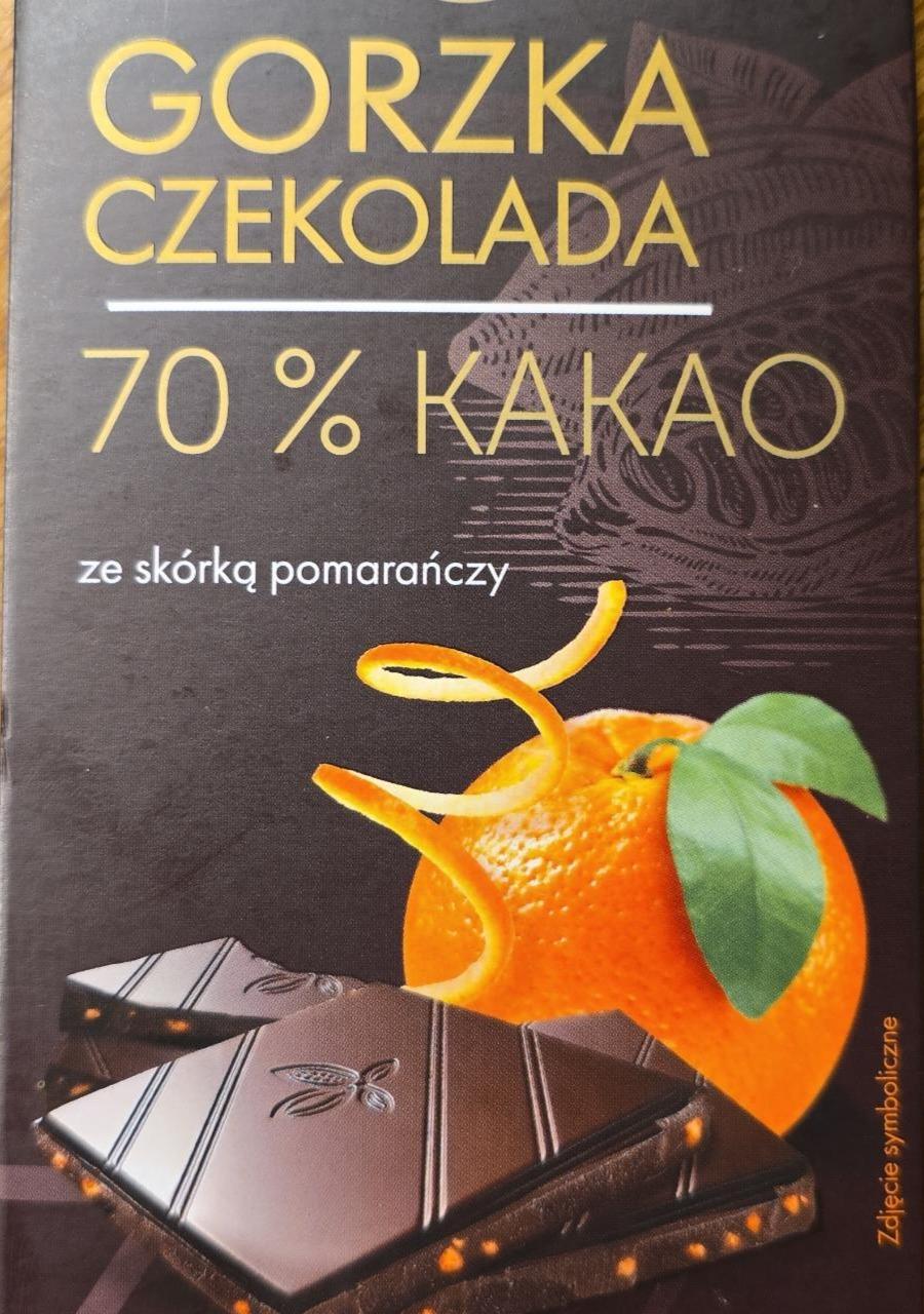 Zdjęcia - Gorzka czekolada 70% że skórką pomarańczy Lewiatan