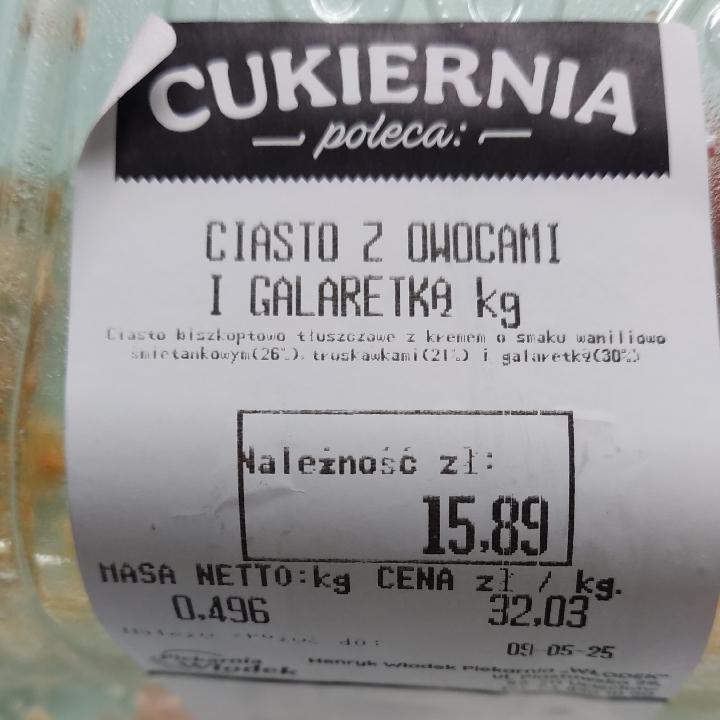Zdjęcia - Ciasto z owocami i galaretką Cukiernia poleca