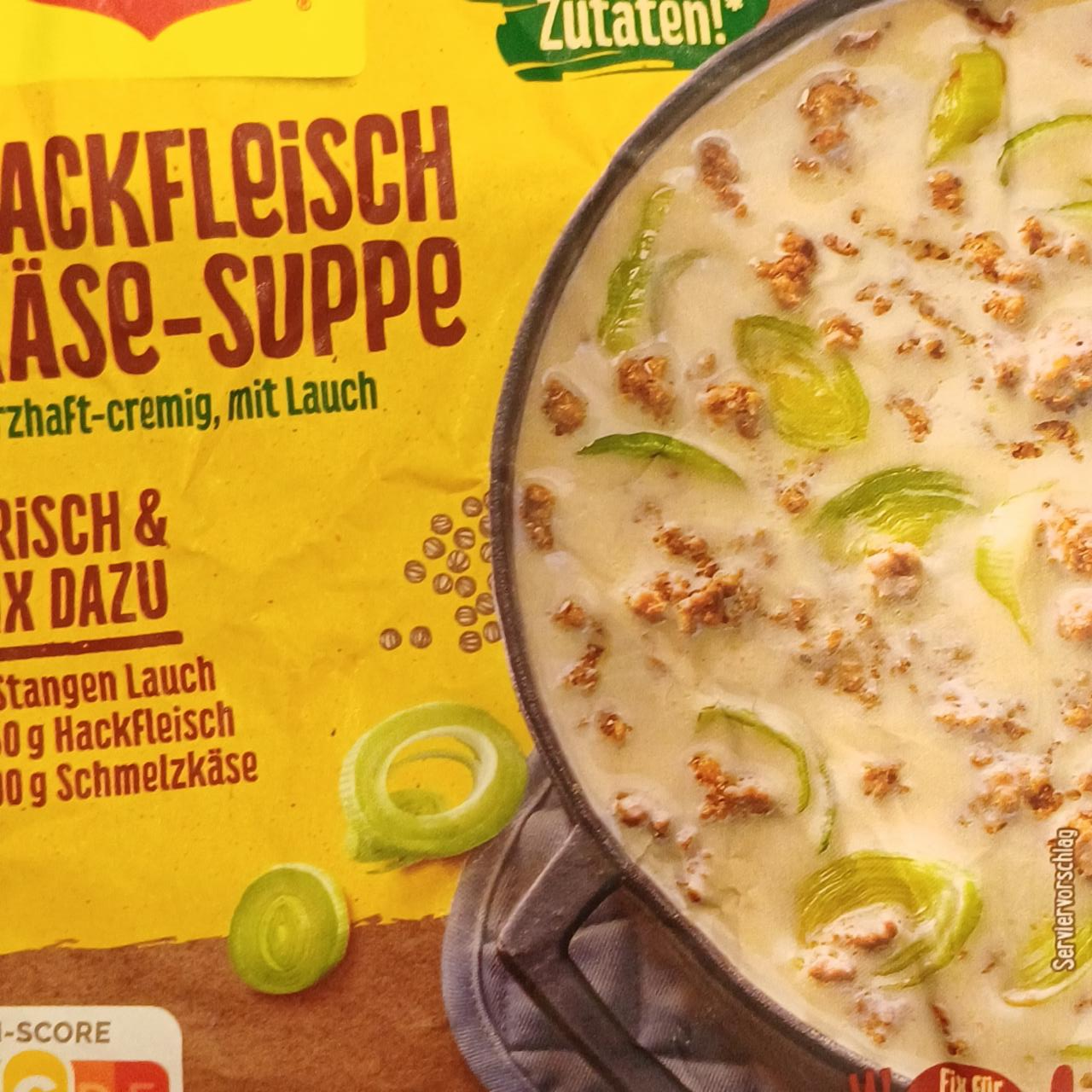 Zdjęcia - Hackfleisch käse suppe Maggi