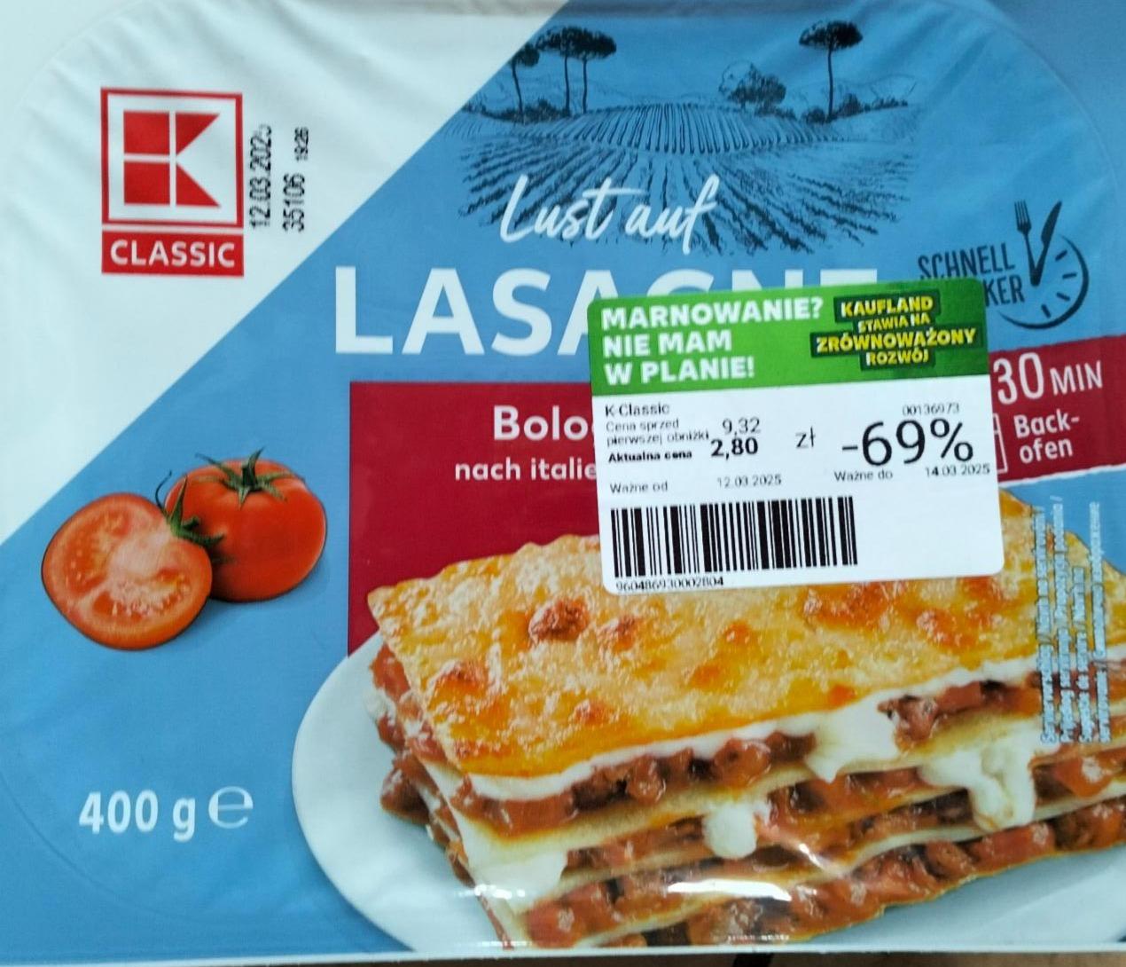 Zdjęcia - Lasagne bolognese K-Classic