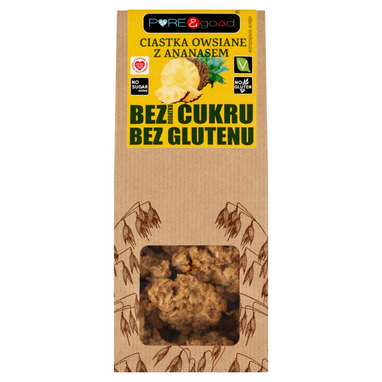 Zdjęcia - Pure&Good Ciastka owsiane z ananasem 150 g