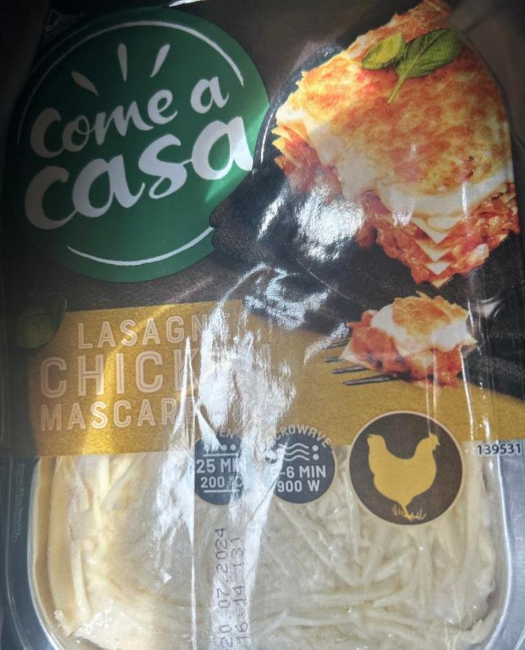 Zdjęcia - Come a Casa Chicken Mascarpone Lasagne 400 g