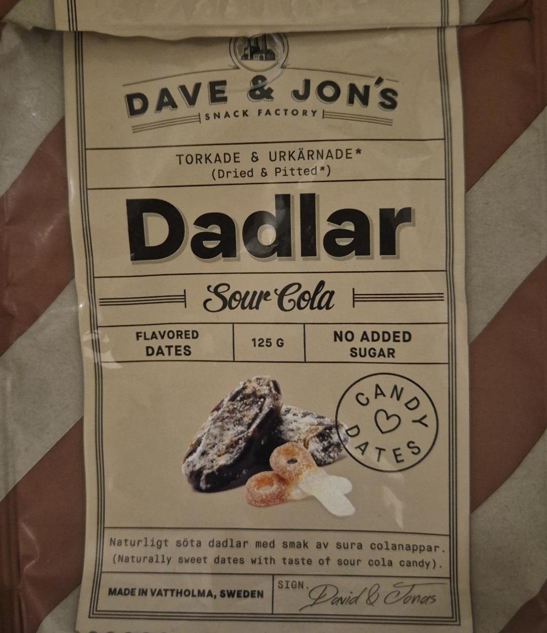 Zdjęcia - Dadlar sour cola Dave&Jon's
