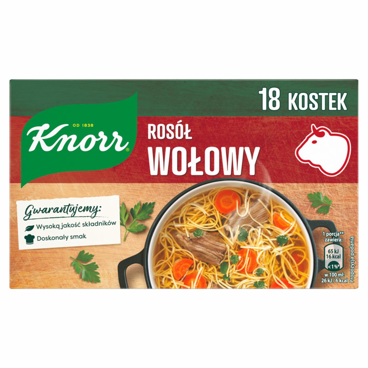 Zdjęcia - Knorr Rosół wołowy 180 g (18 x 10 g)