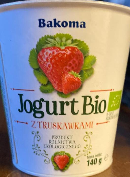 Zdjęcia - Jogurt Bio z truskawkami Bakoma