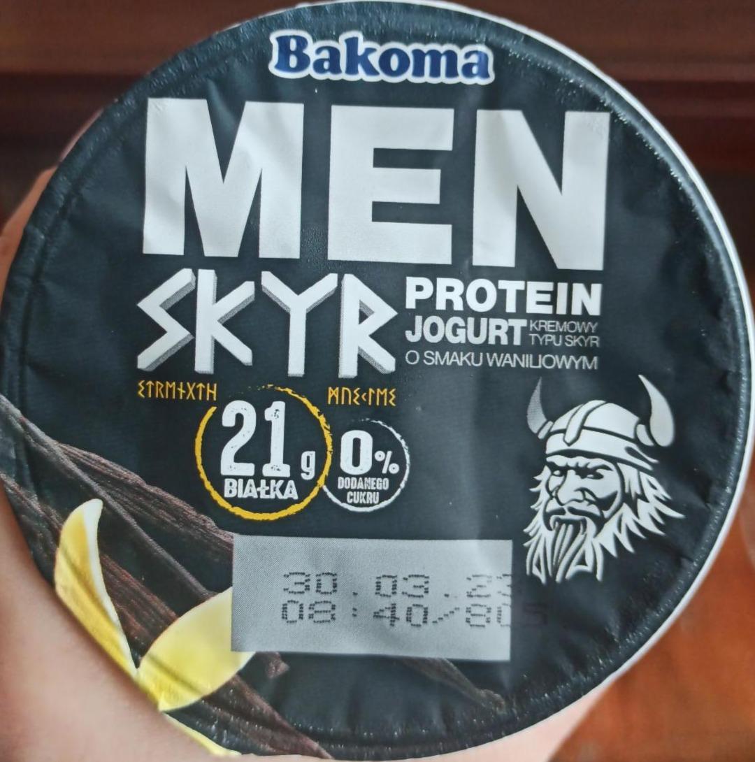 Zdjęcia - Men Skyr protein jogurt o smaku waniliowym Bakoma