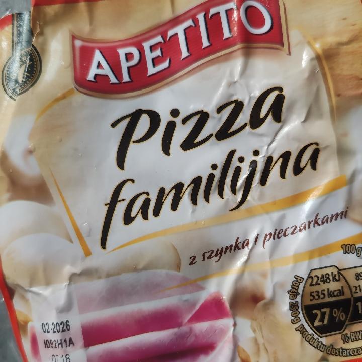Zdjęcia - Pizza familijna z szynką i pieczarkami Apetito