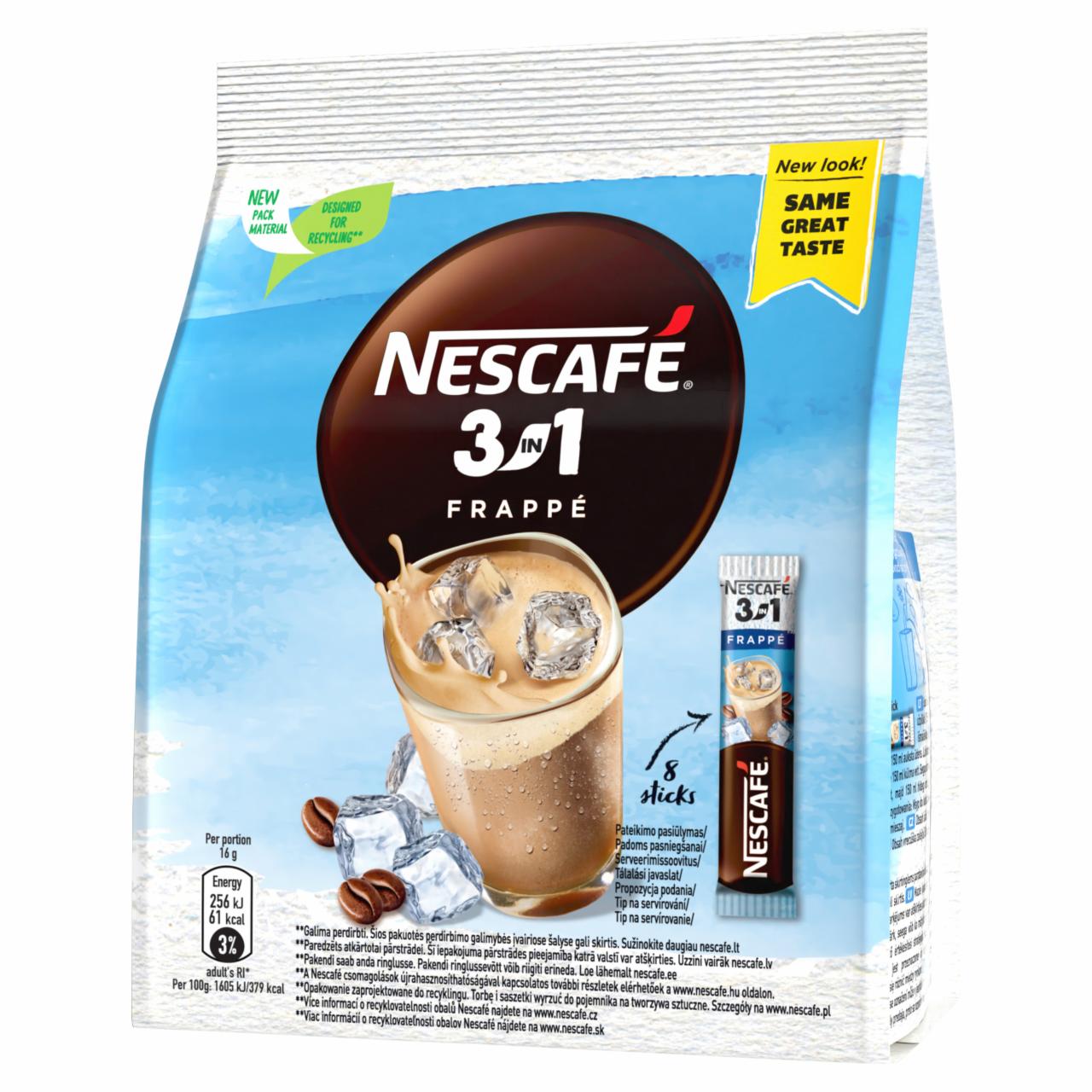 Zdjęcia - Nescafé 3in1 Frappé Rozpuszczalny napój kawowy 128 g (8 x 16 g)