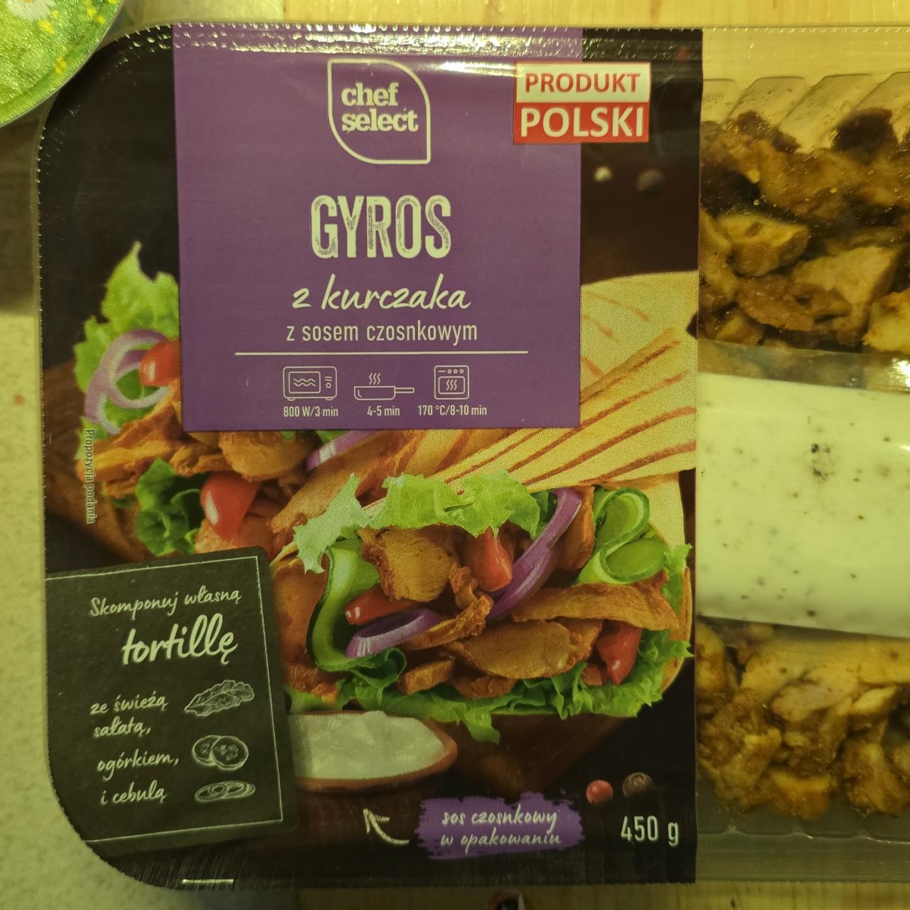 Zdjęcia - gyros z kurczaka z sosem czosnkowym Chef Select
