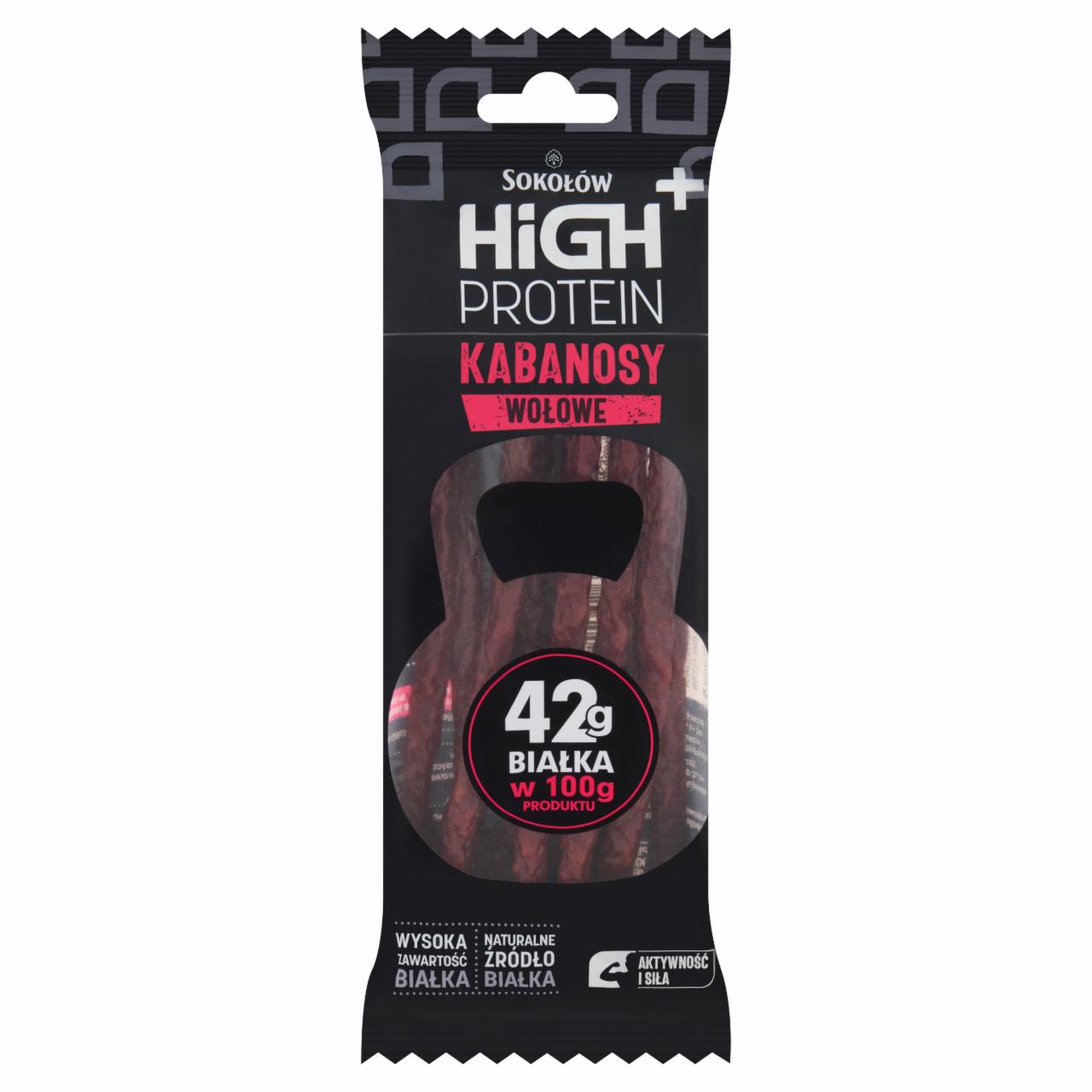 Zdjęcia - Sokołów High Protein+ Kabanosy wołowe 60 g