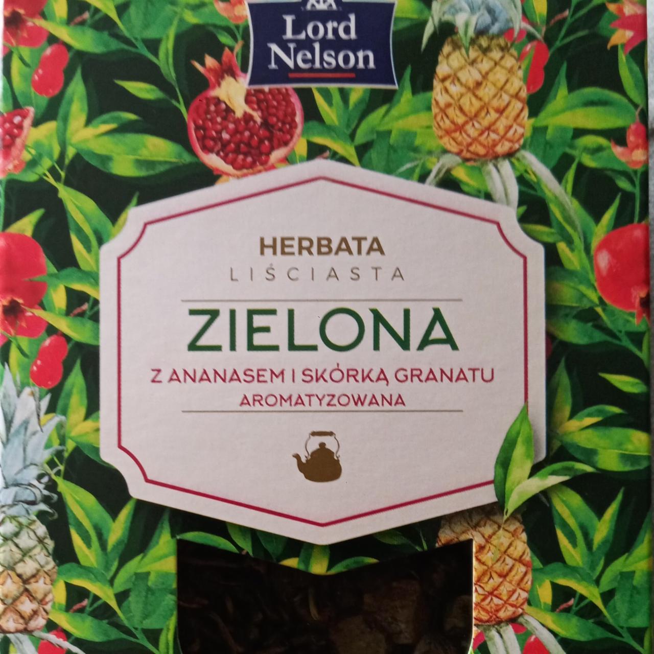 Zdjęcia - Herbata zielona liściasta z ananansem i skórką granatu Lord Nelson
