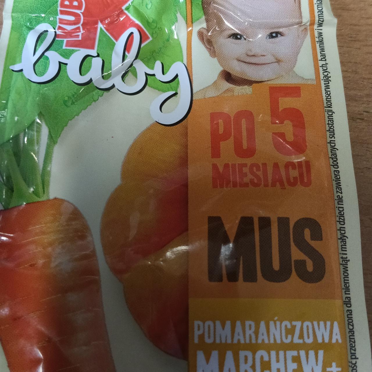 Zdjęcia - Baby mus po 5 miesiącu pomarańczowa marchew Kubuś