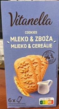 Zdjęcia - Cookies mleko & zboża Vitanella