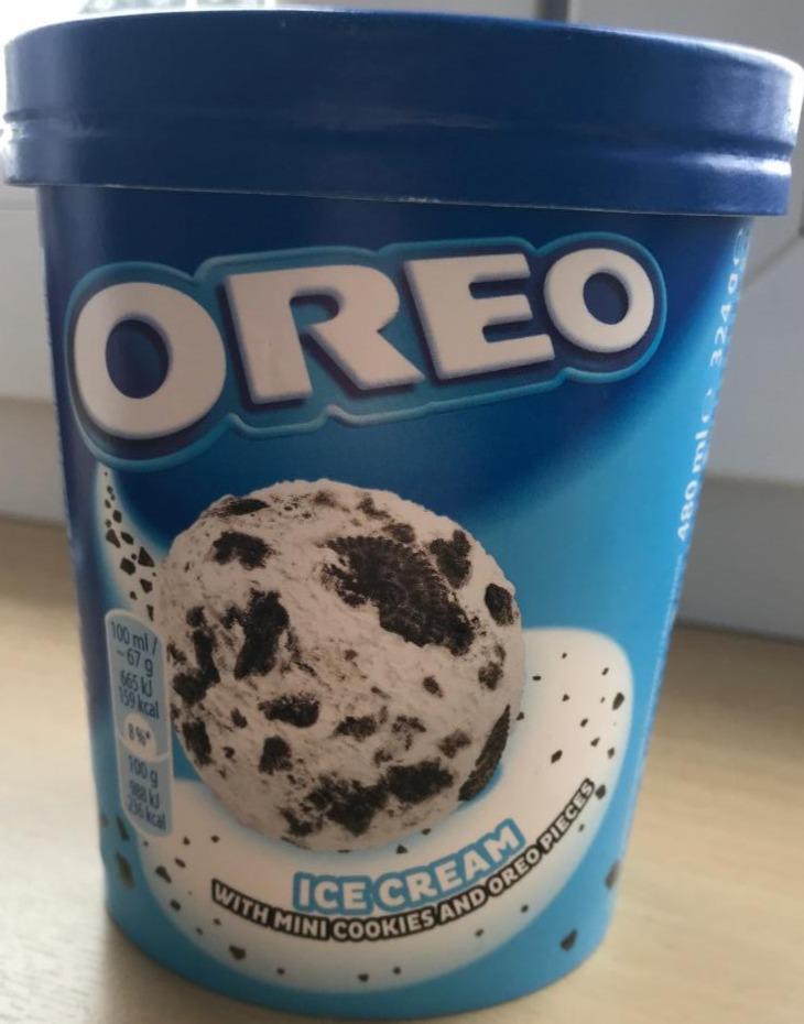 Zdjęcia - Ice cream with mini cookies and oreo pieces Oreo
