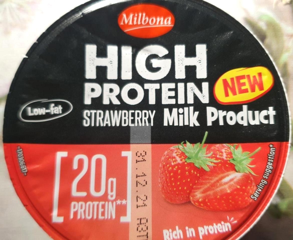 Zdjęcia - High protein strawberry milk product Milbona