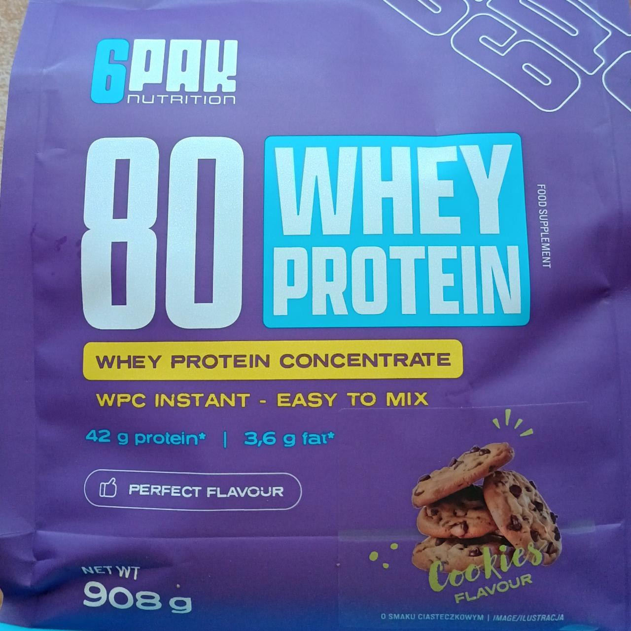 Zdjęcia - 80 Whey protein cookies 6PAK Nutrition