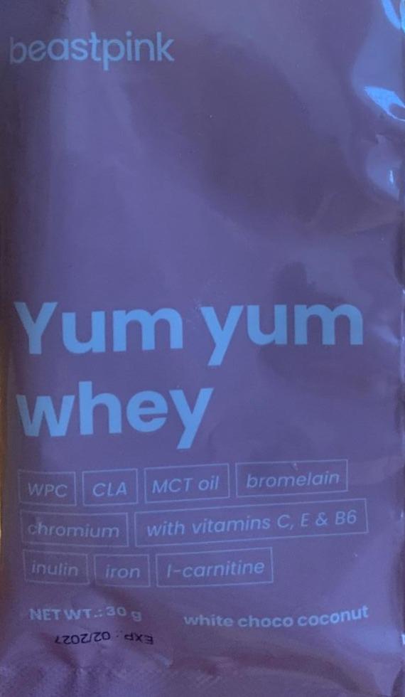 Zdjęcia - Yum yum whey white choco coconut Beastpink