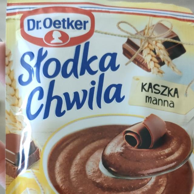 Zdjęcia - Słodka chwila kasza manna czekoladowa z belgijską czekoladą Dr.Oetker