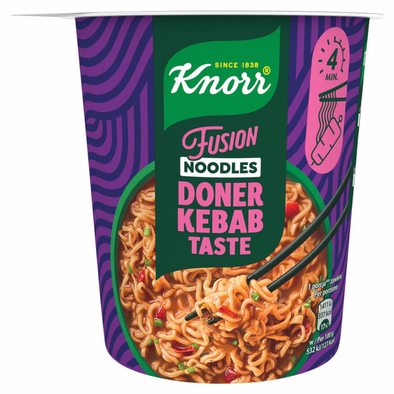 Zdjęcia - Knorr Fusion Kluski z mieszanką przyprawową o smaku kebaba z sosem chili 80 g