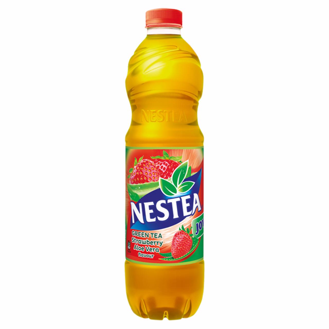 Zdjęcia - Nestea Joy Green Tea Napój owocowo-herbaciany o smaku truskawkowym z dodatkiem aloesu 1,5 l