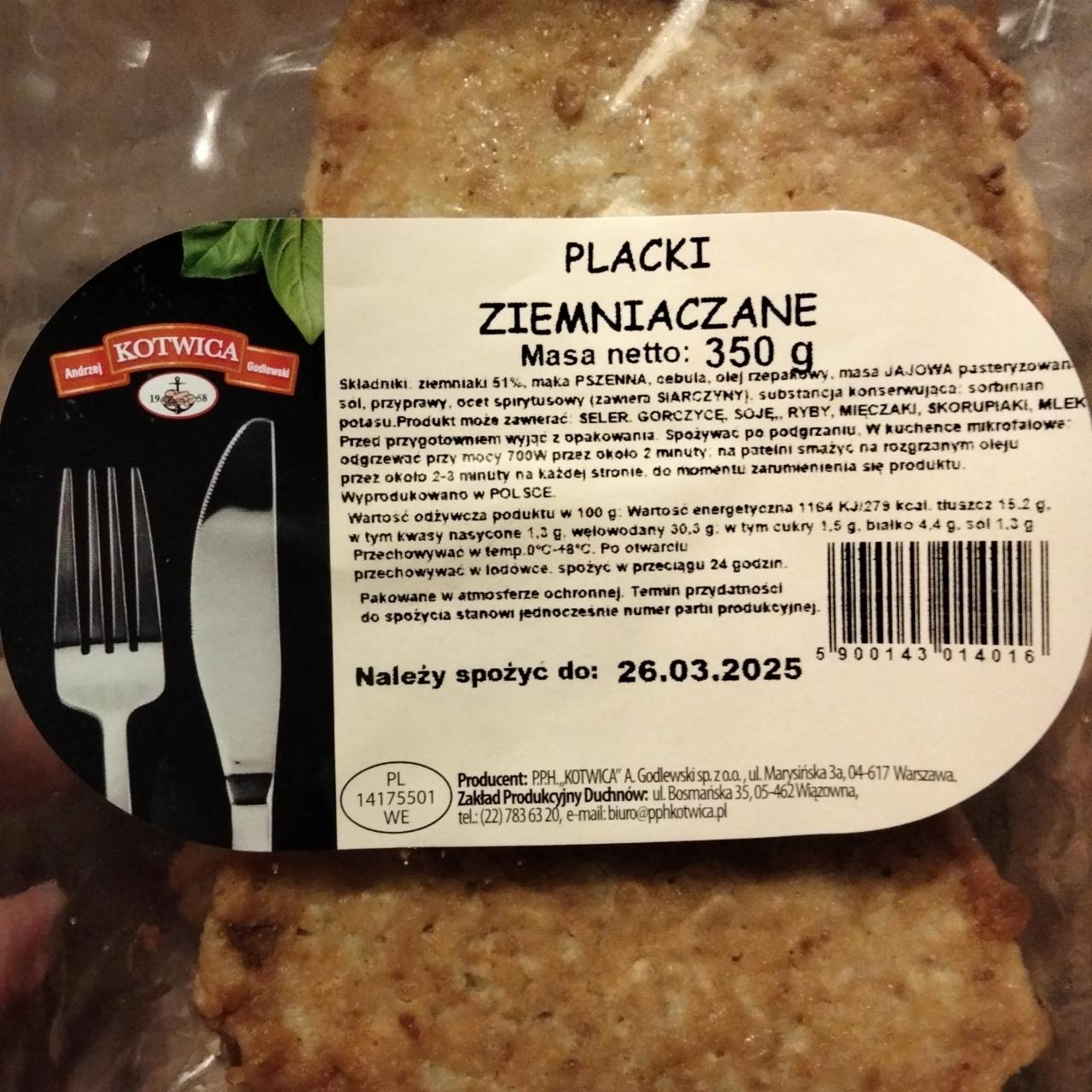 Zdjęcia - Placki ziemniaczane Kotwica