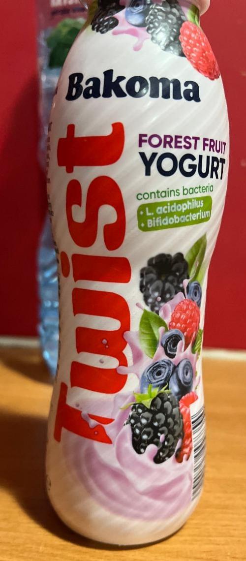 Zdjęcia - Twist jogurt owoce leśne Bakoma