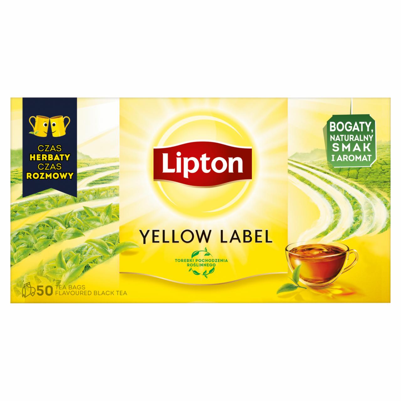 Zdjęcia - Lipton Yellow Label Herbata czarna 100 g (50 torebek)