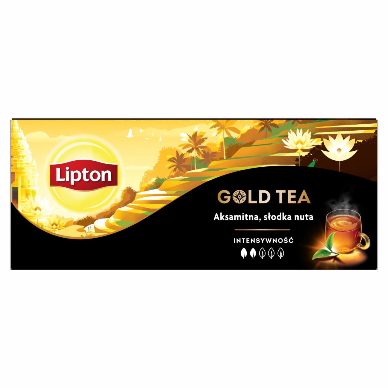Zdjęcia - Lipton Gold Tea Herbata czarna aromatyzowana 37,5 g (25 torebek)