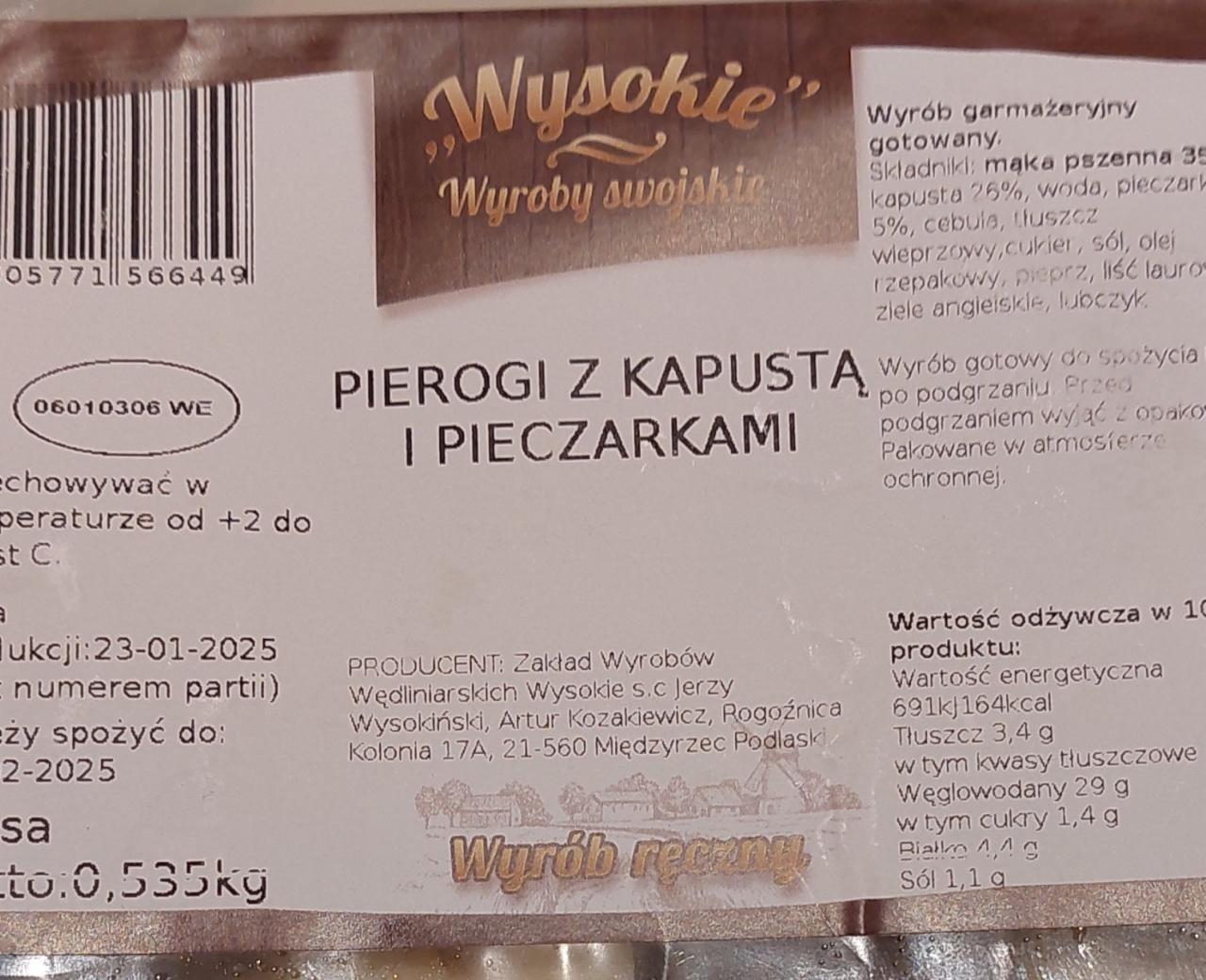 Zdjęcia - Pierogi z kapustą i pieczarkami Wysokie