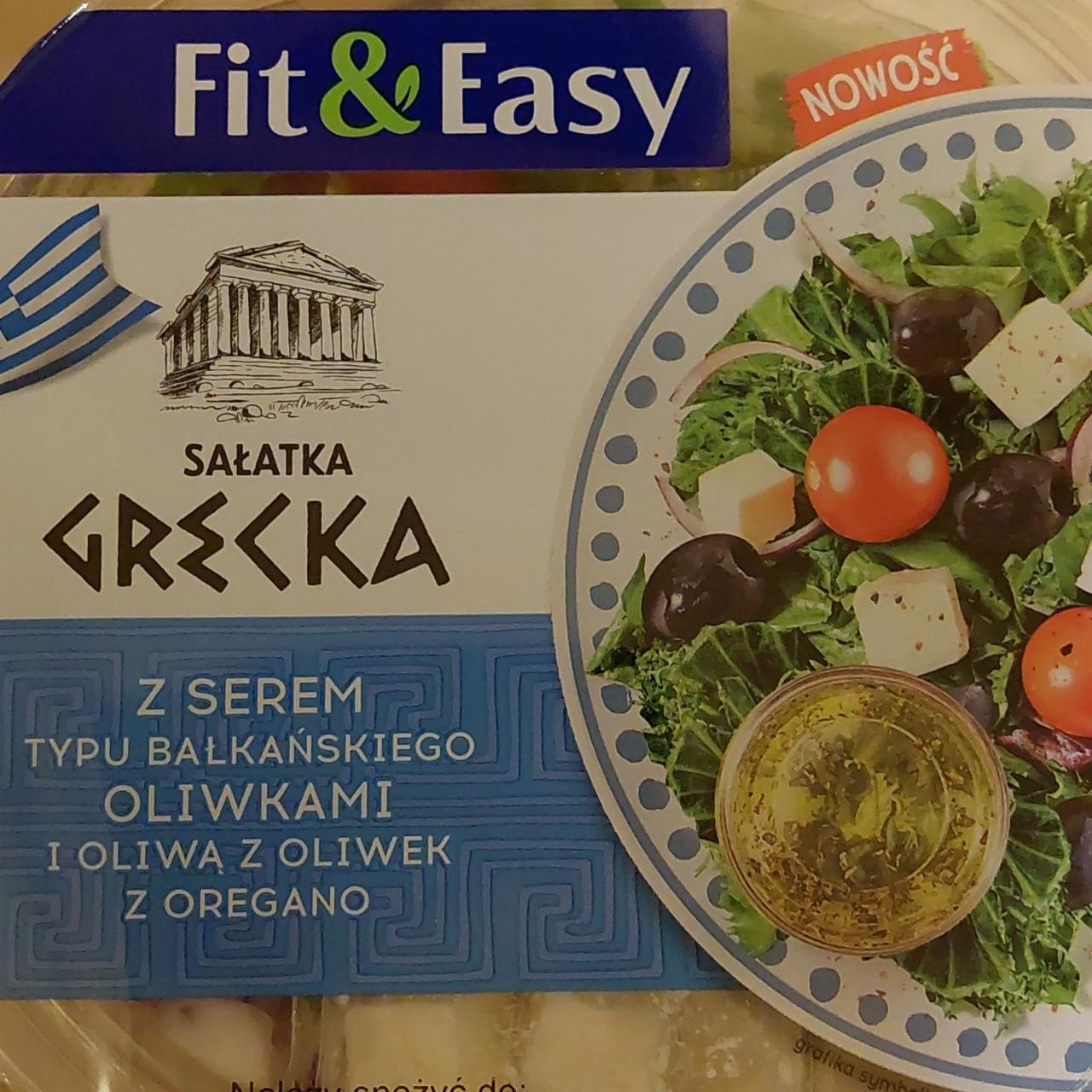 Zdjęcia - Sałatka Grecka z serem i oliwkami fit&easy