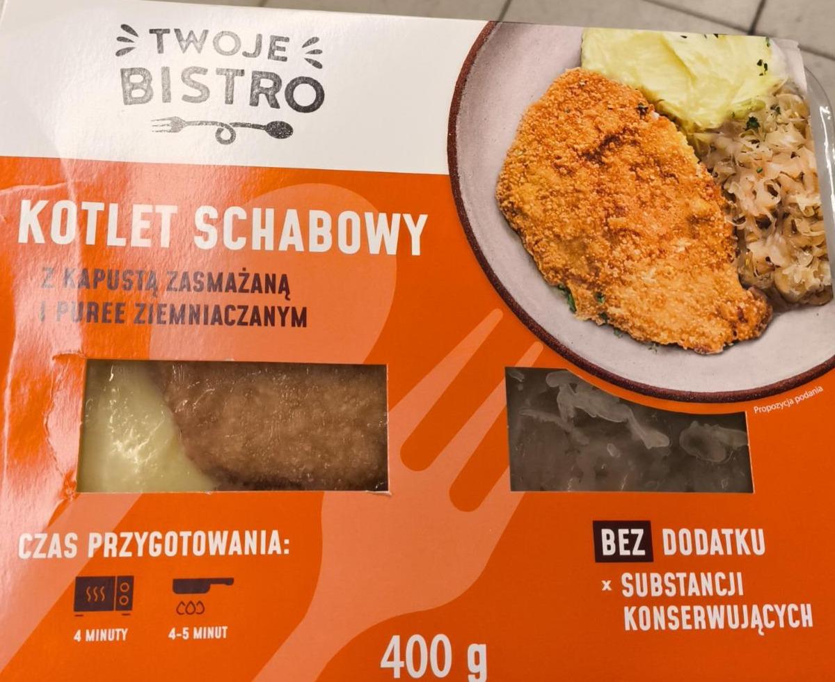 Zdjęcia - Kotlet schabowy z kapustą zasmażaną i puree ziemniaczanym Twoje bistro