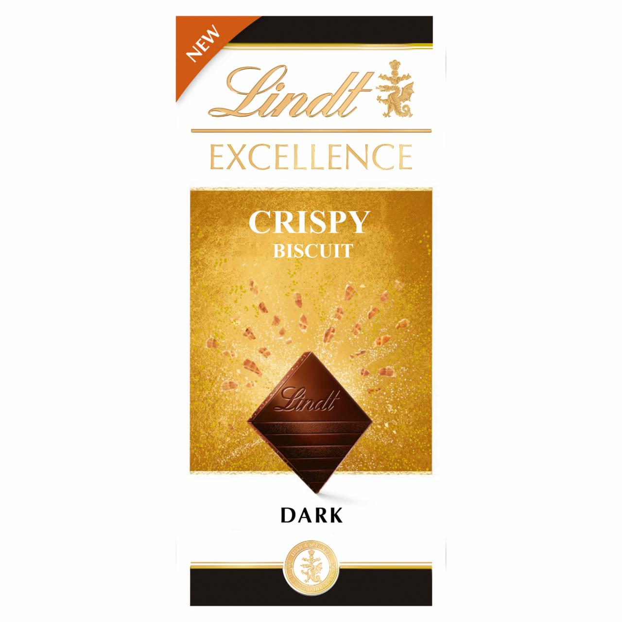 Zdjęcia - Lindt Excellence Gorzka czekolada z kawałkami kruchych ciasteczek 100 g