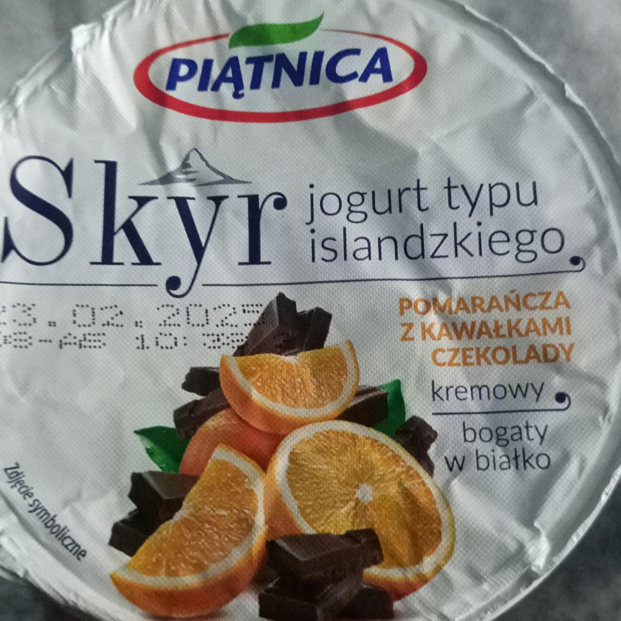 Zdjęcia - Skyr pomarańcza z kawałkami czekolady Piątnica