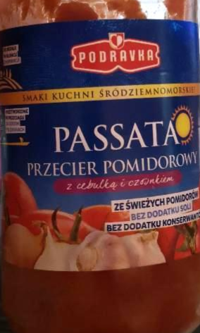 Zdjęcia - Podravka Passata przecier pomidorowy z cebulką i czosnkiem 680 g