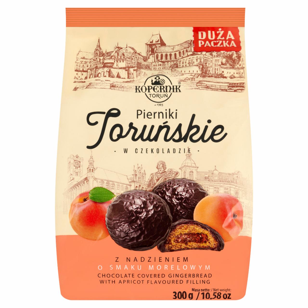 Zdjęcia - Kopernik Pierniki toruńskie w czekoladzie z nadzieniem o smaku morelowym 300 g