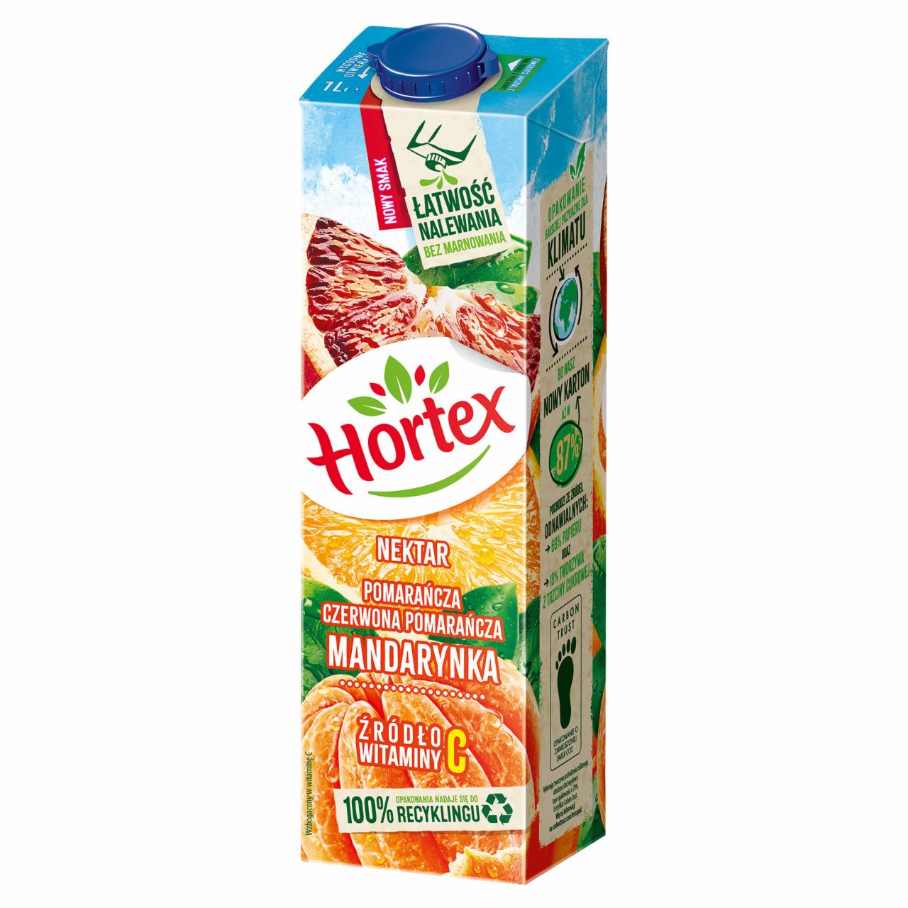 Zdjęcia - Hortex Nektar pomarańcza mandarynka czerwona pomarańcza 1 l