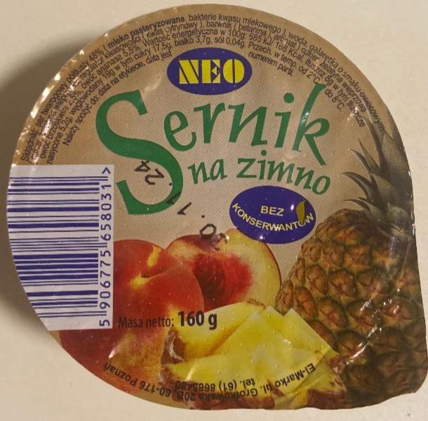 Zdjęcia - Neo Sernik na zimno 250 g
