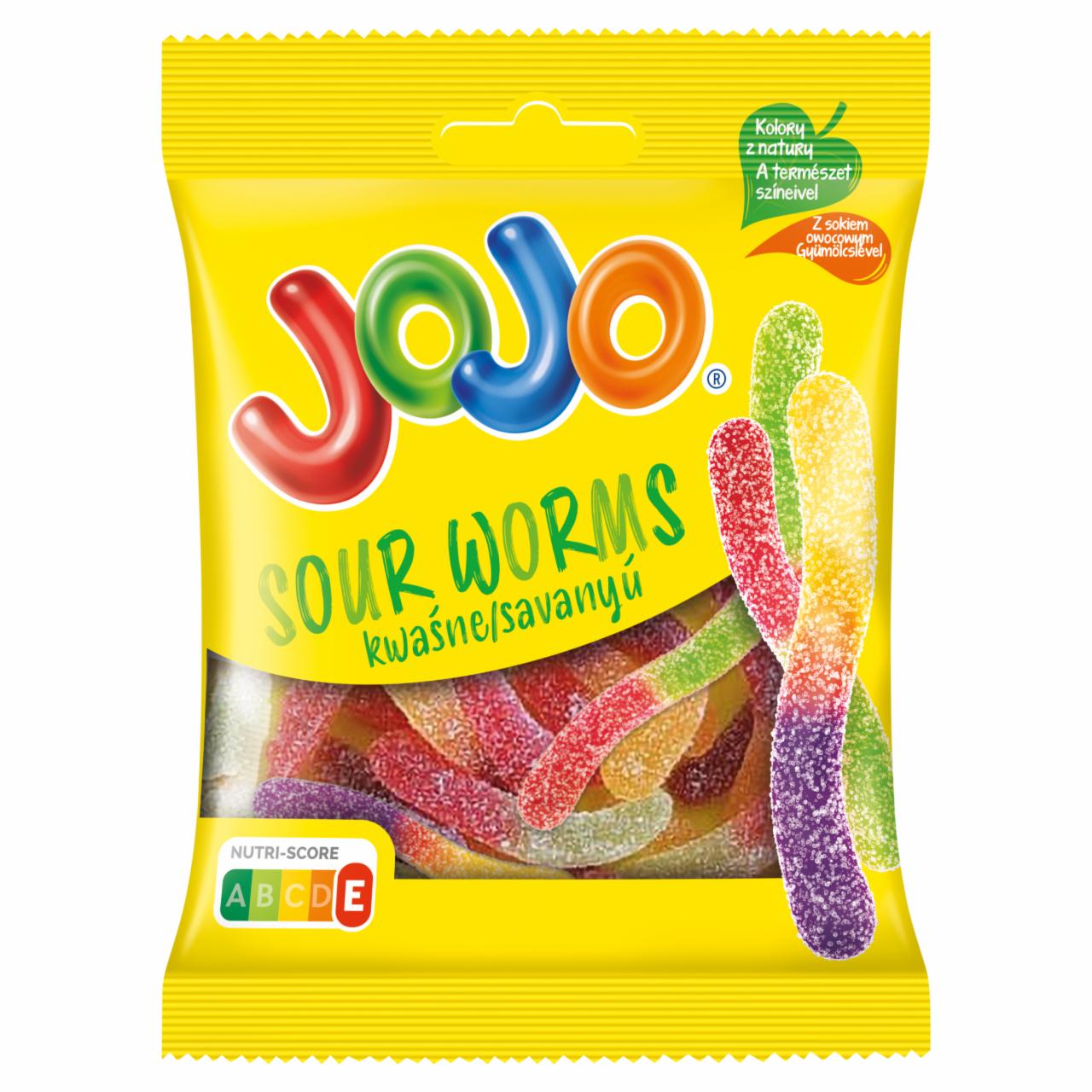 Zdjęcia - Jojo Sour Worms Mieszanka kwaśnych żelków o smaku owocowym 80 g